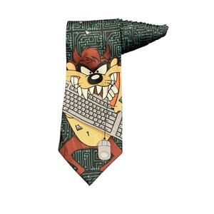 Looney Tunes Taz Computer Keyboard Circuit Board Necktie 1999 It Tech Support